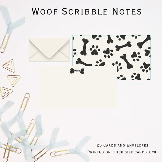 Dog Print Stylish Scribble Cards