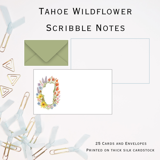 Tahoe Wildflower Stylish Scribble Cards