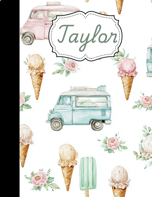 Ice Cream Composition Notebook - Customized