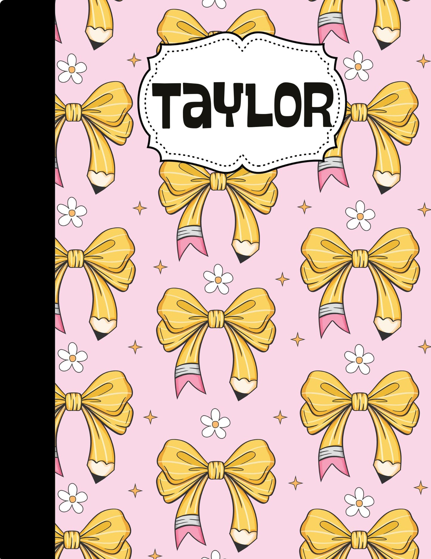 Pencil Bow Composition Notebook - Customized