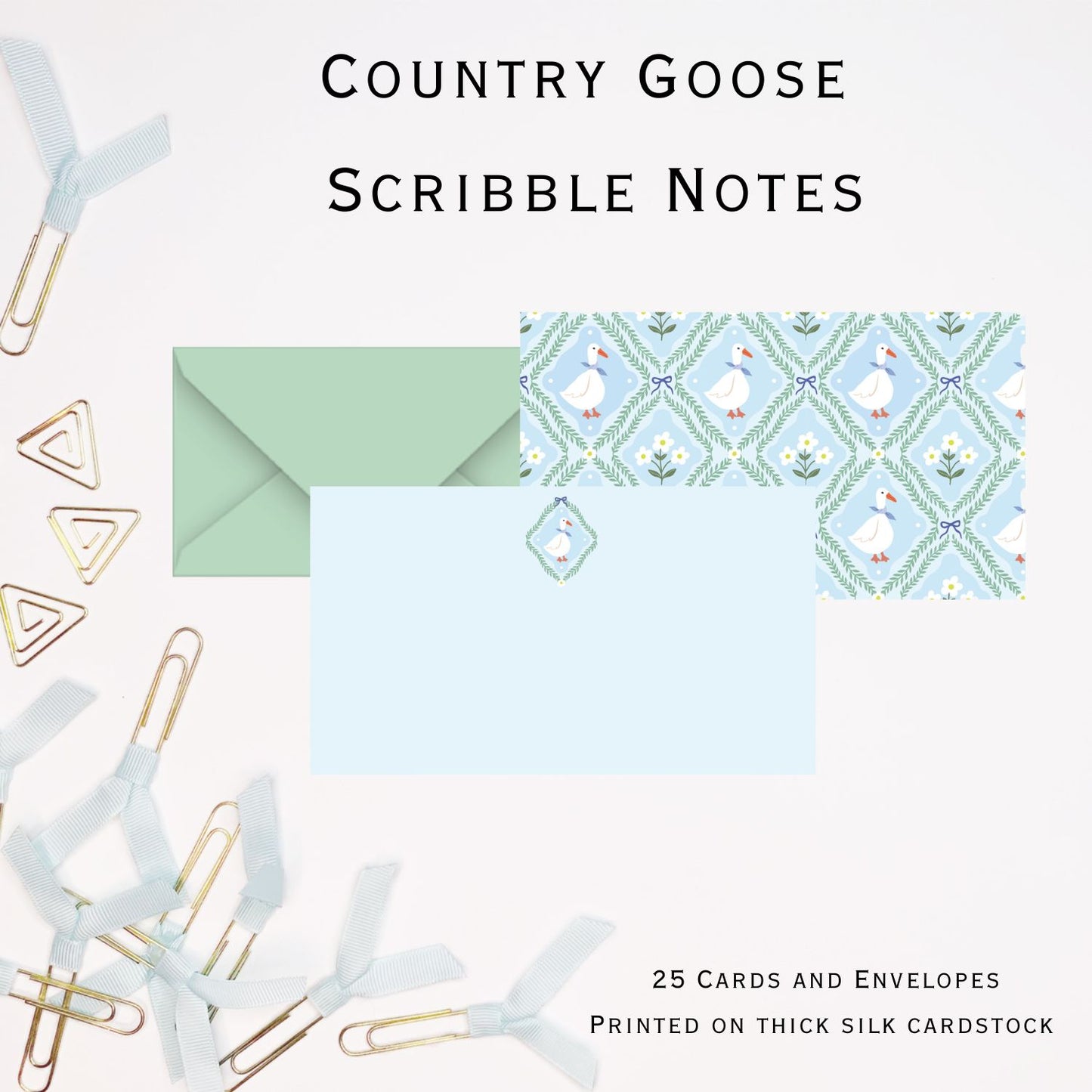 Country Goose Stylish Scribble Cards