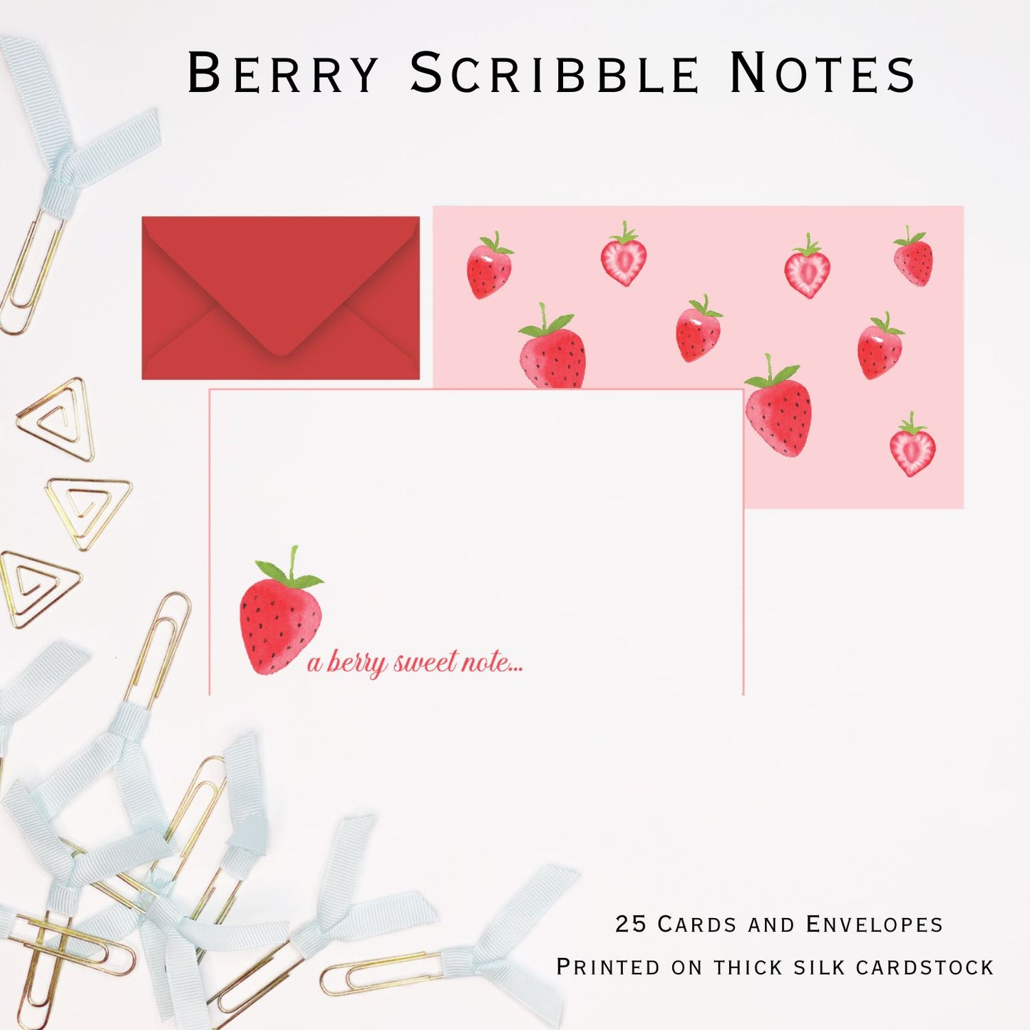 Berry Stylish Scribble Cards