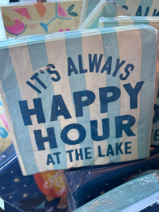 Happy hour at the lake napkins
