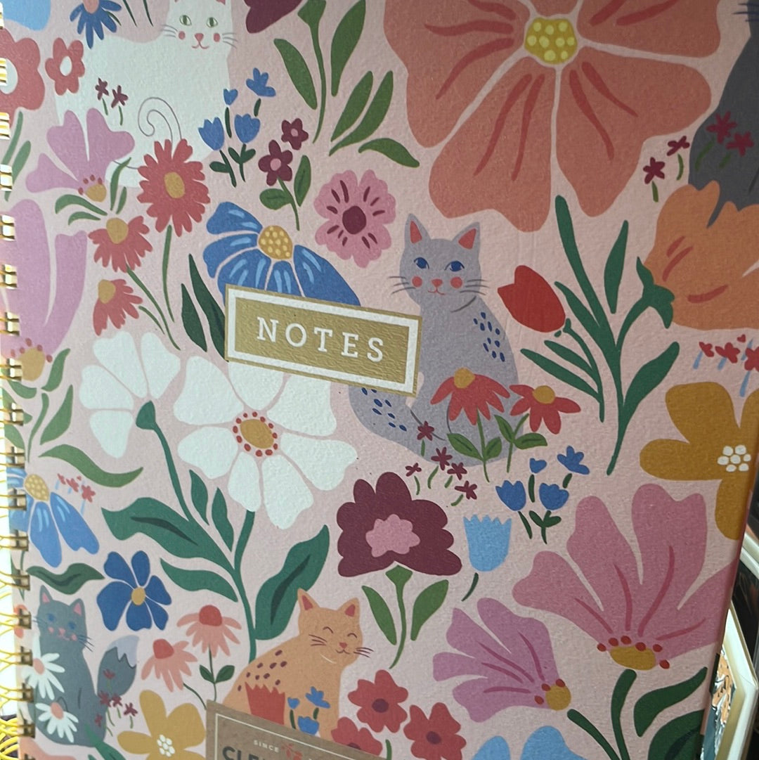 Floral Cat Notebook