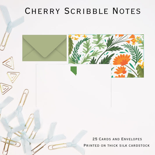 Nevada Floral Stylish Scribble Cards