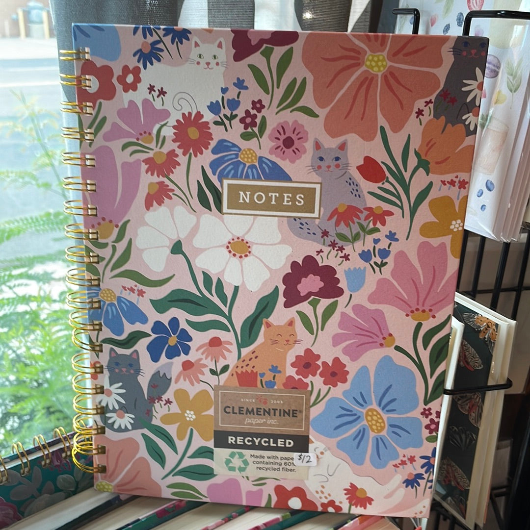 Floral Cat Notebook