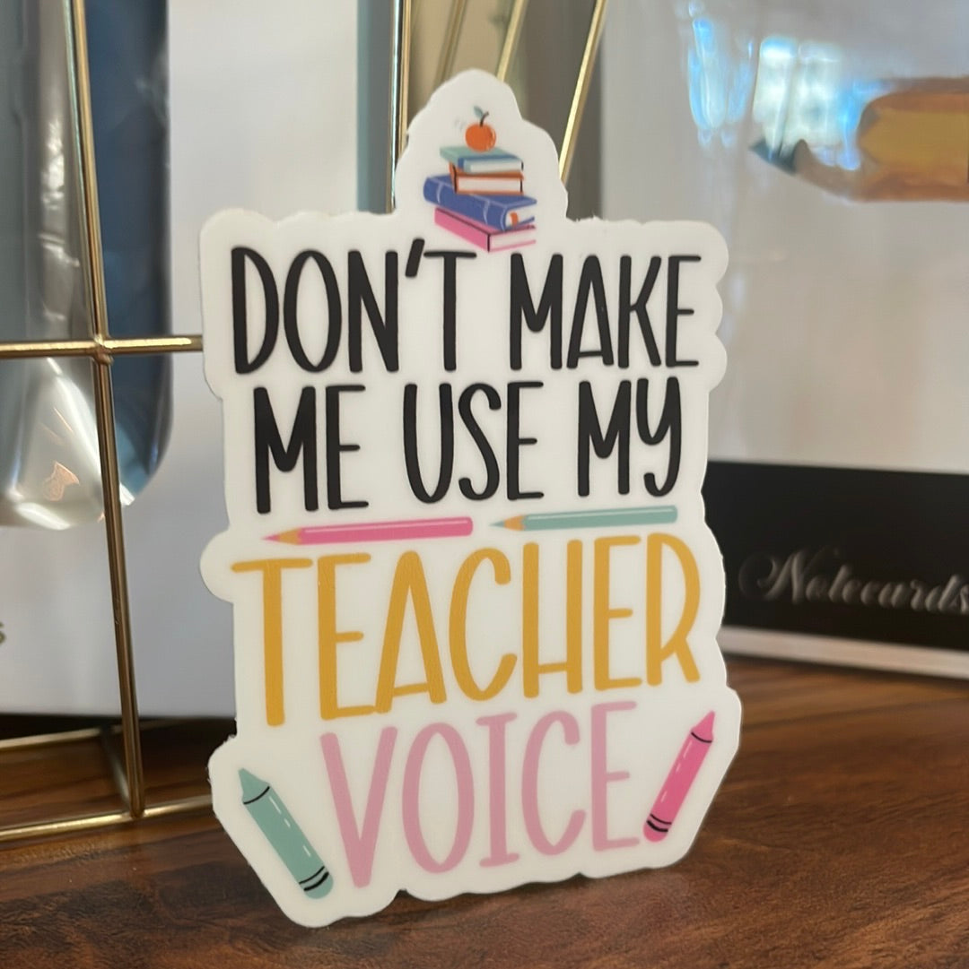 Teacher Voice Vinyl Sticker