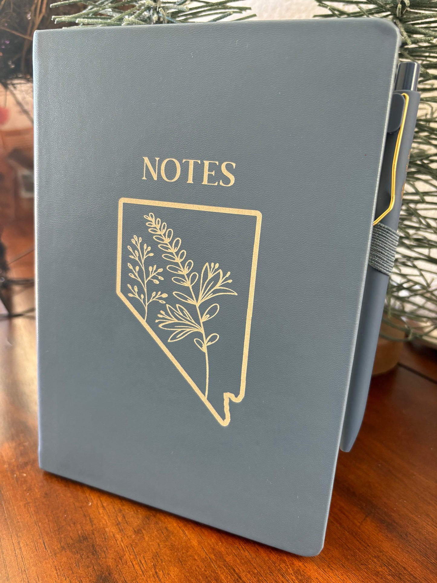 Nevada Sagebrush Engraved vegan leather journal