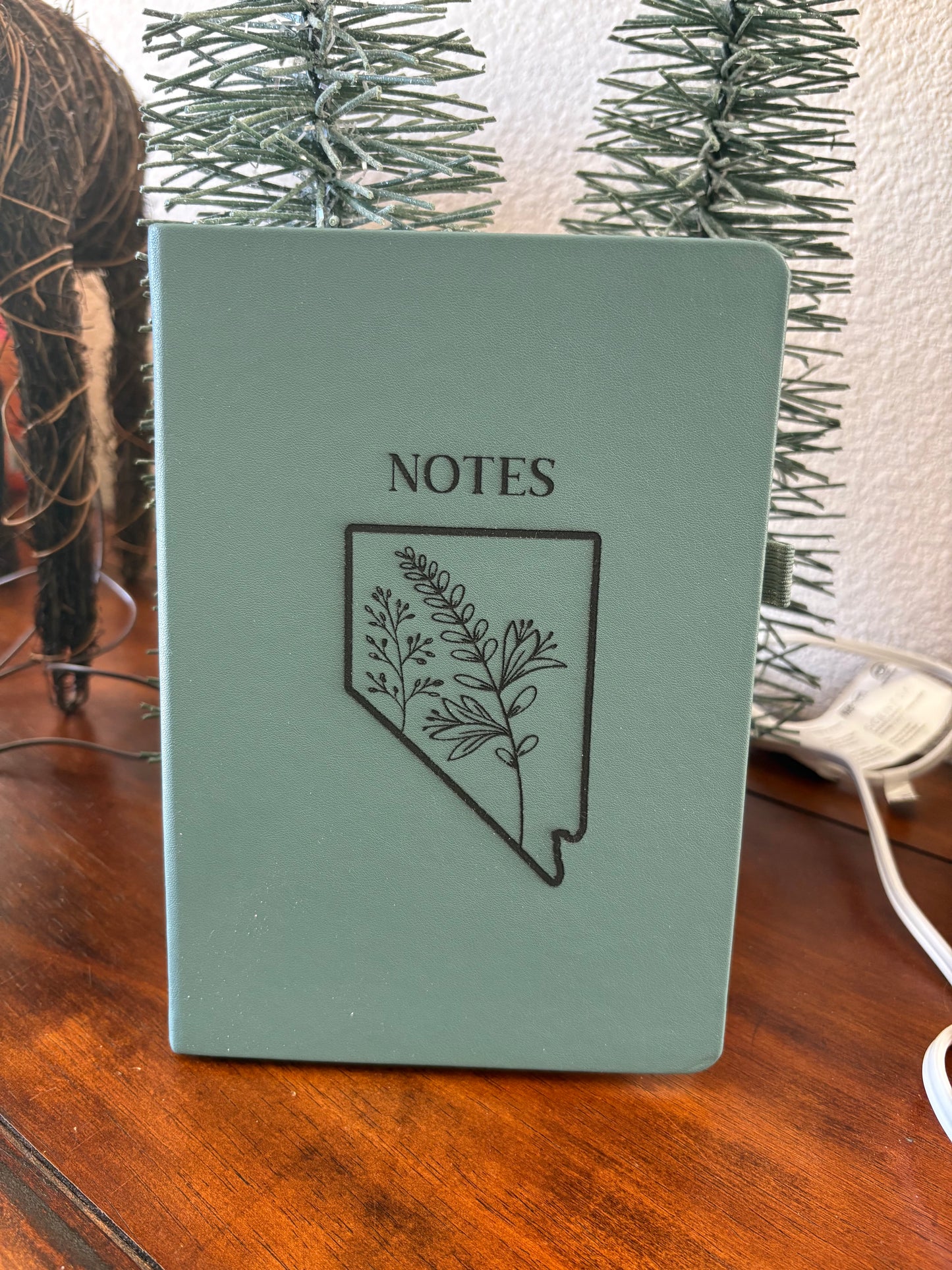 Nevada Sagebrush Engraved vegan leather journal