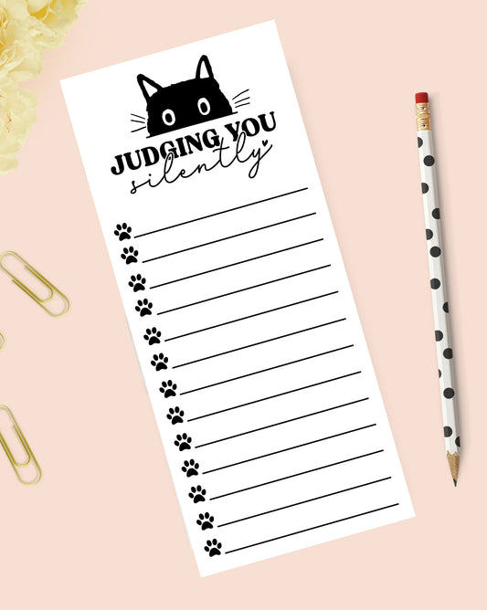 Silently Judging You Cat Notepad