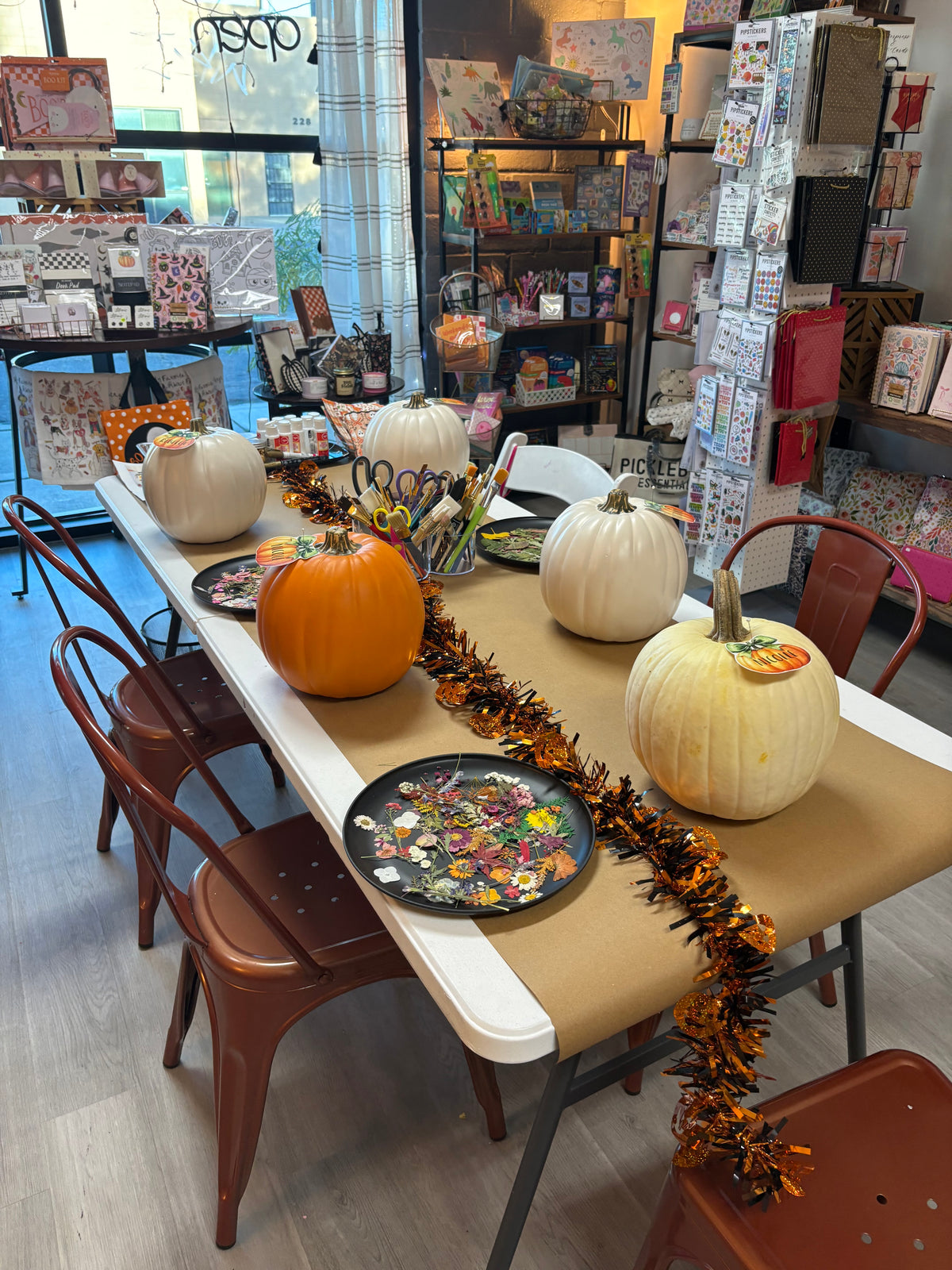 October 28th  - Pressed Flower Pumpkin Event