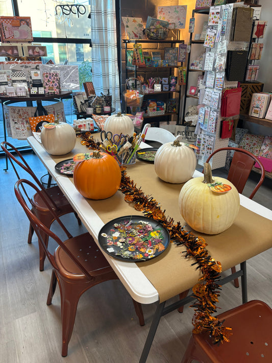 October 10th - Pressed Flower Pumpkin Event