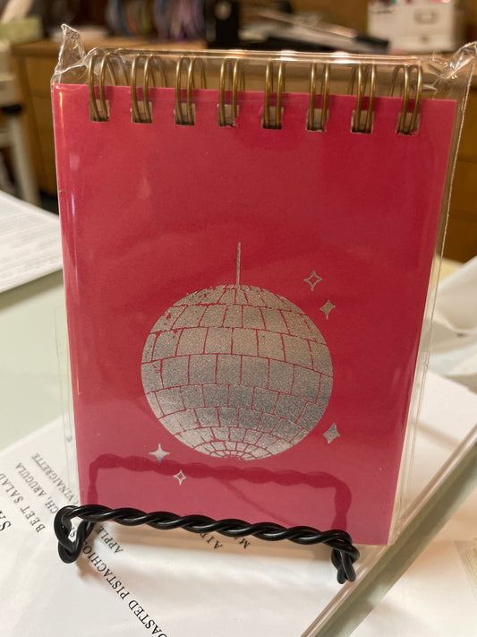 Mini Pink Disco Ball Notebook