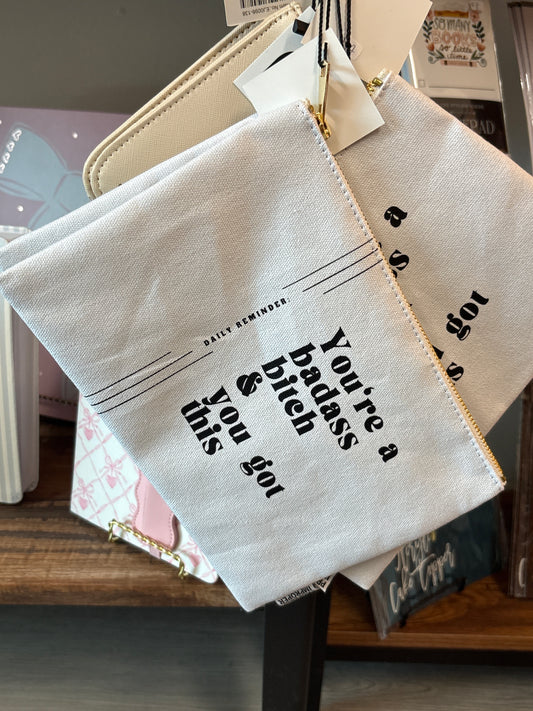 Bad ass bitch zip pouch