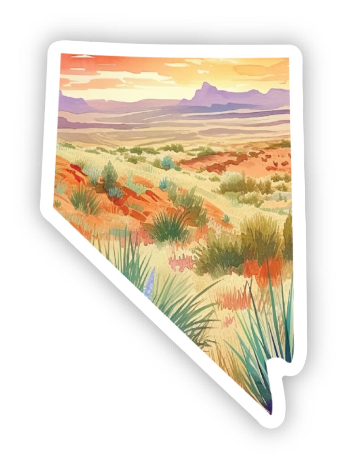 Nevada Desert Vinyl Sticker