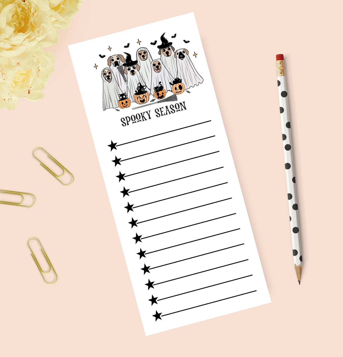 Spooky Dog Halloween Notepad