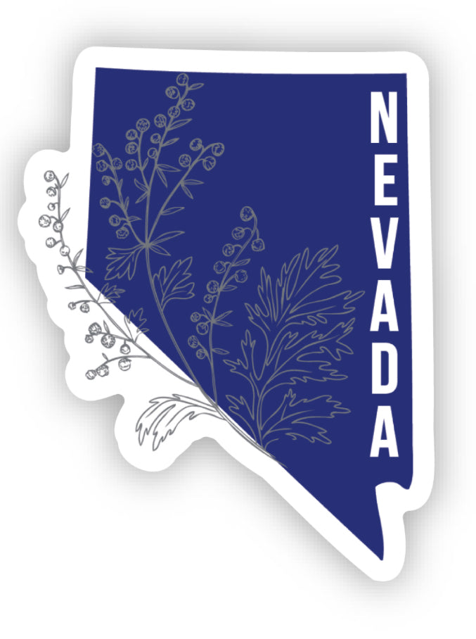 Nevada Blue Sagebrush Sketch Vinyl Sticker