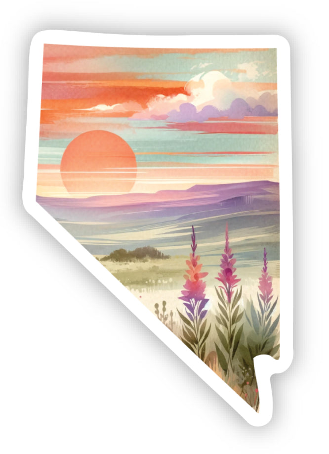 Nevada Sunset Vinyl Sticker