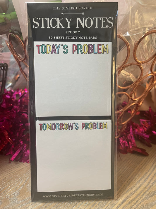 Today and Tomorrows Problem sticky note set