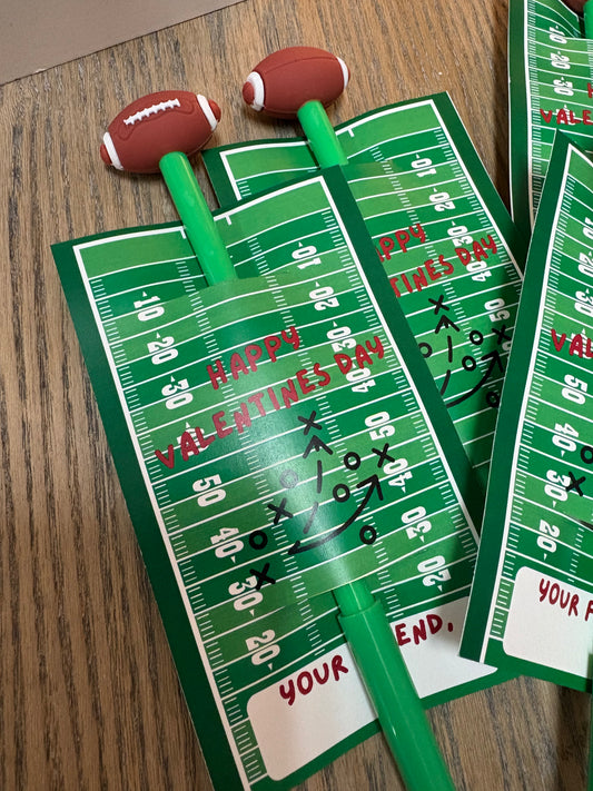 Football Gel Pen Valentines