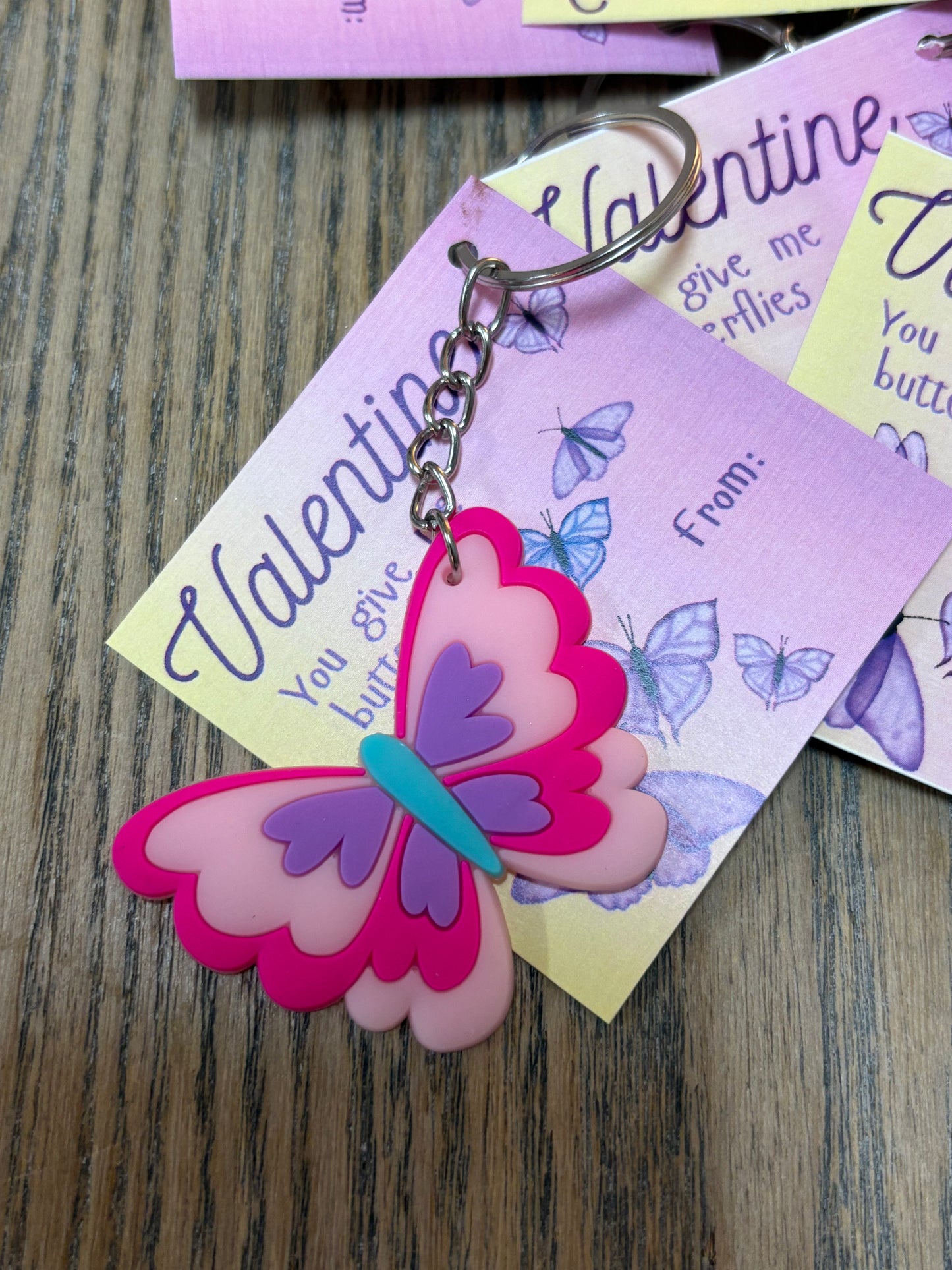 Butterfly Keychain Valentines