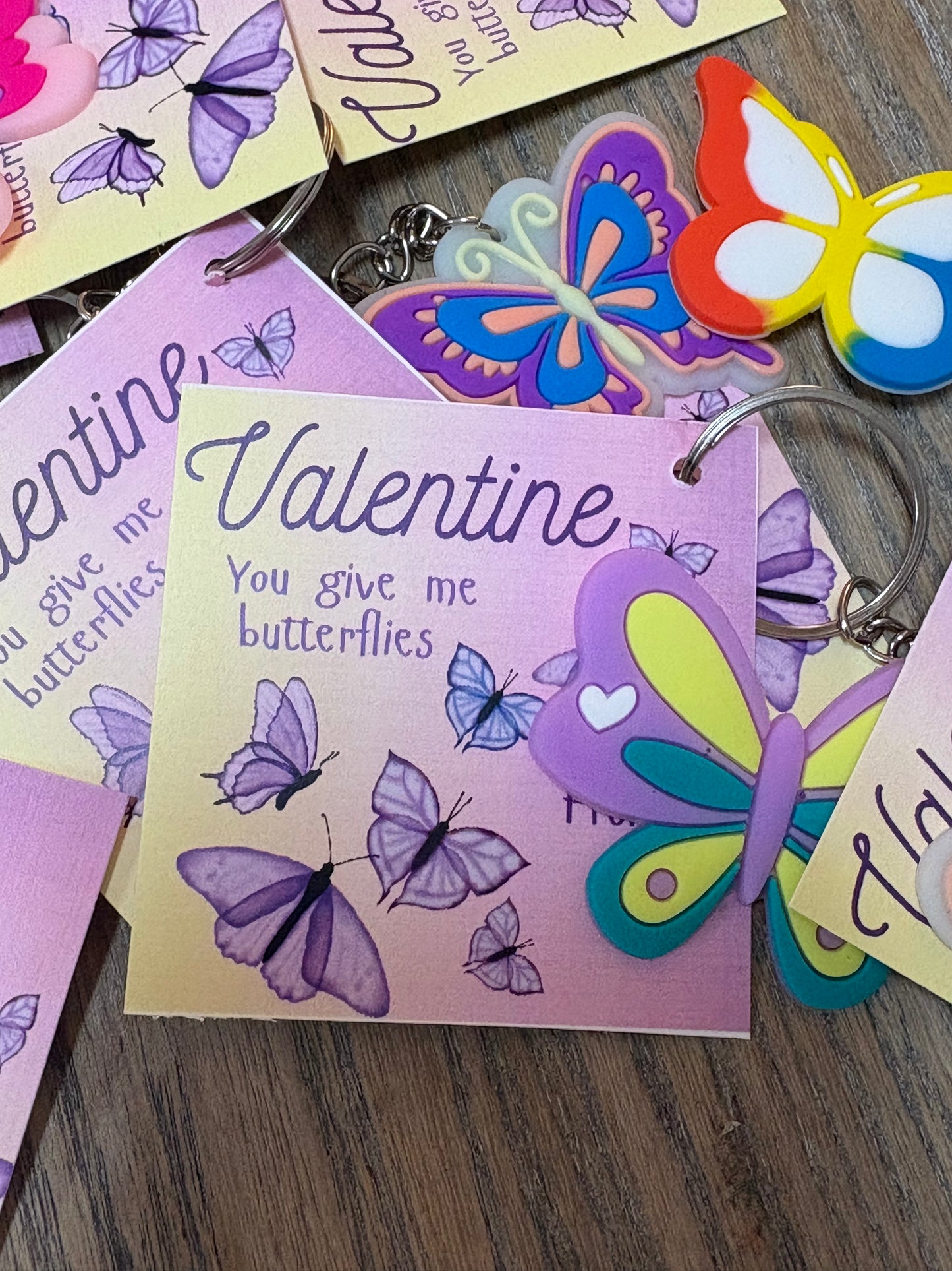 Butterfly Keychain Valentines