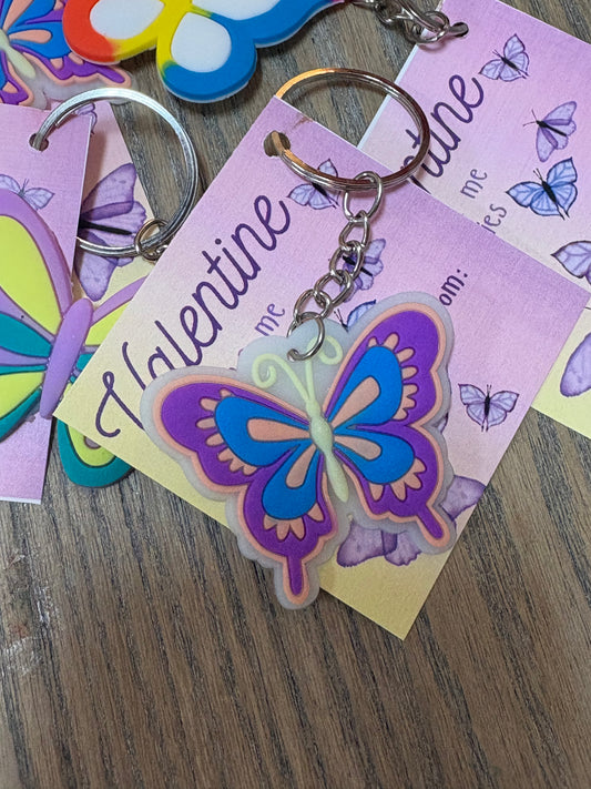 Butterfly Keychain Valentines