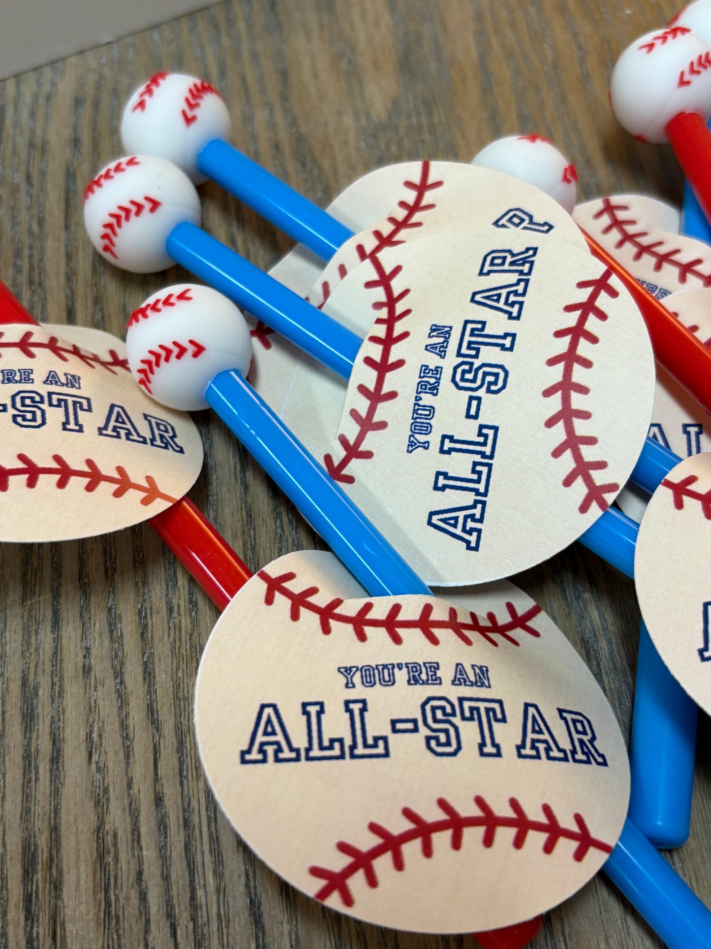 Baseball Gel Pen Valentines