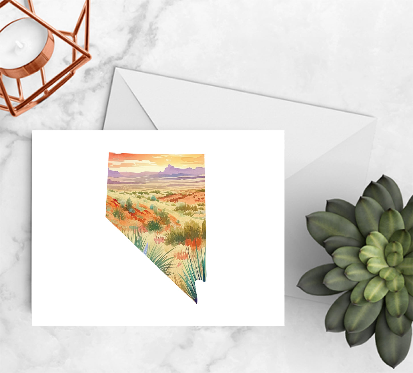 Nevada Desert Watercolor Notecards