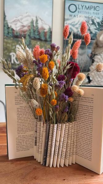 November 21st -Dried floral book vases