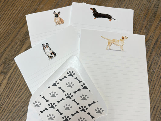 Yellow Lab Dog Stationery Set