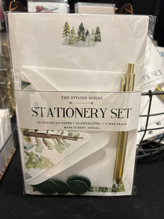 Watercolor Tree Stationery Set