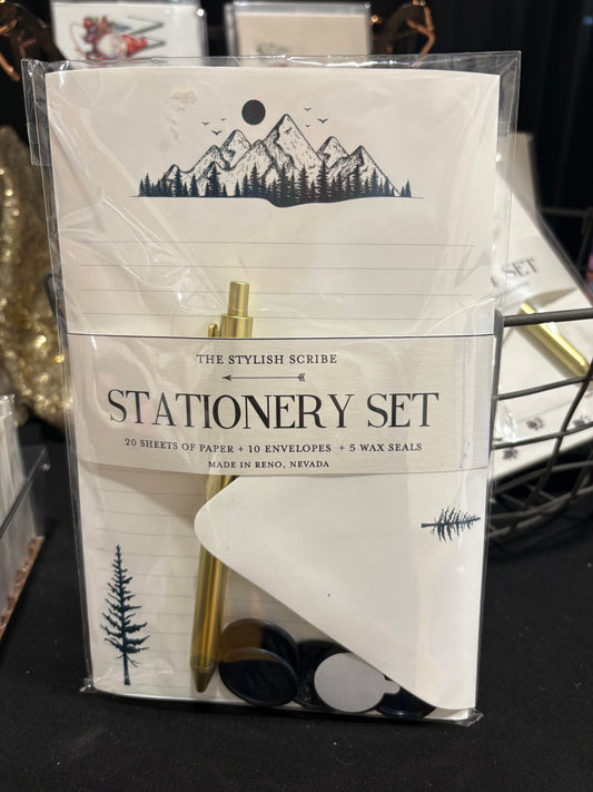 Modern Mountain Stationery Set