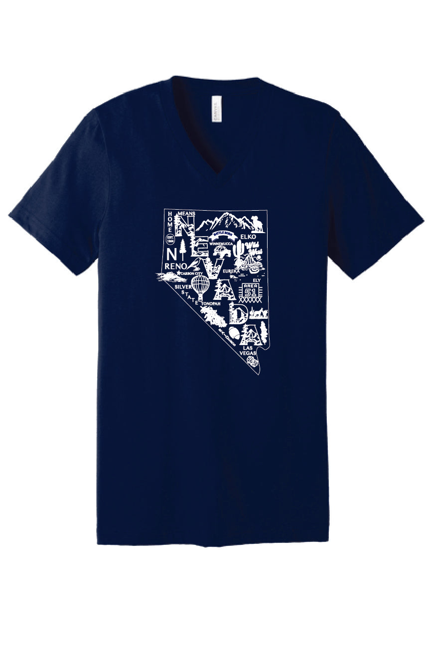 Nevada Map T-Shirts