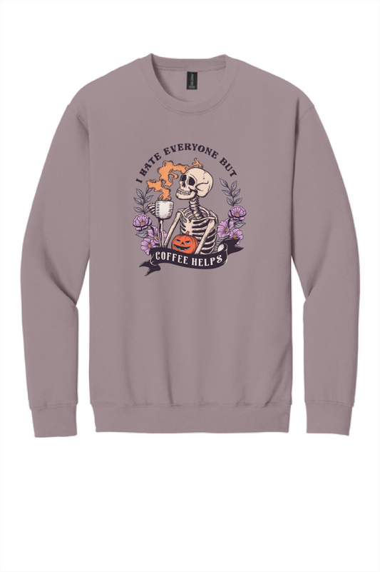 Hate People Coffee Helps Sweatshirt