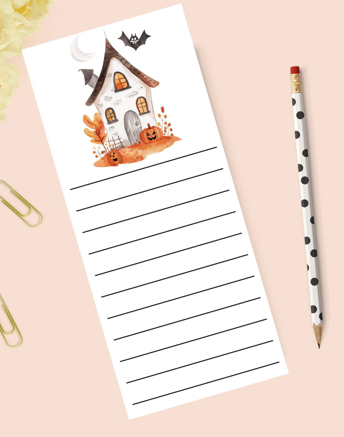 Haunted Mansion Halloween Notepad