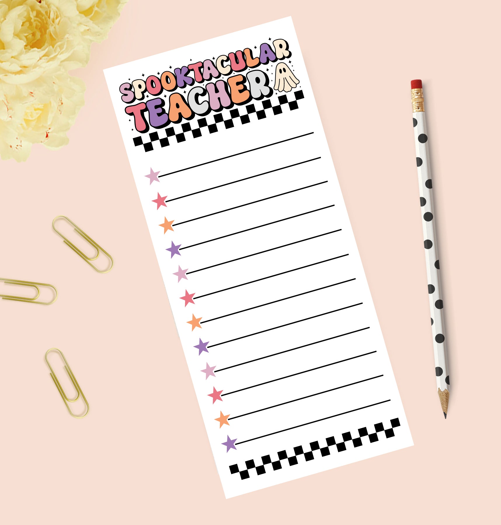 Spooktacular Teacher Notepad – Stylish Scribe Stationery