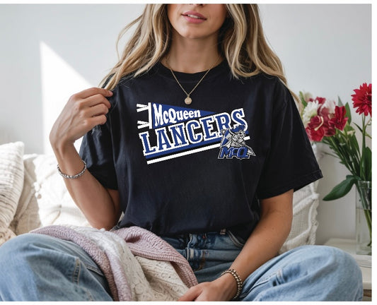 McQueen Pennant Black T-Shirt and Sweatshirt