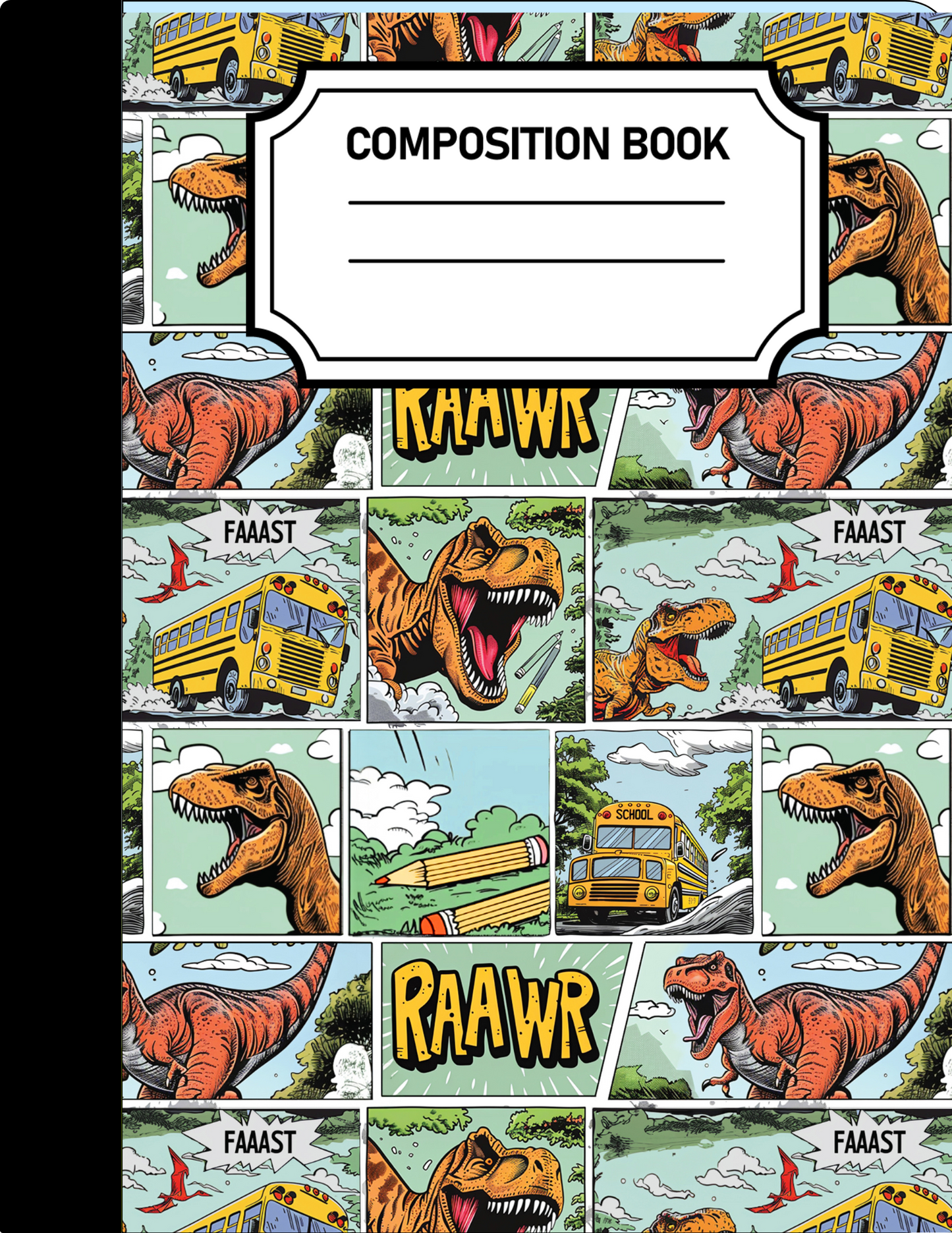 Dinosaur Comic Composition Notebook - Customized