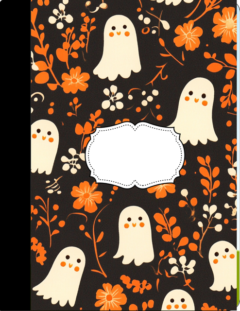 Floral Ghost Composition Notebook - Customized