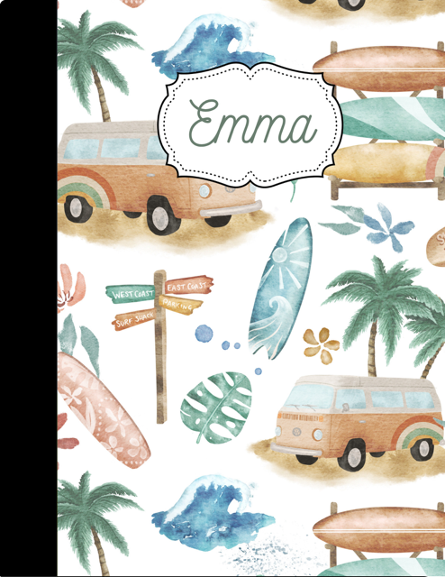 Surfs Up Composition Notebook - Customized