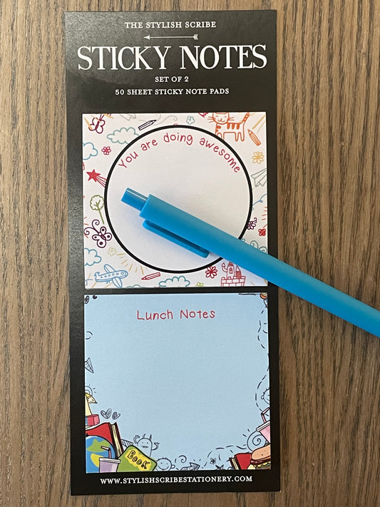 School Lunch Sticky Note Set