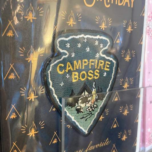 Campfire Boss Patch Birthday Card