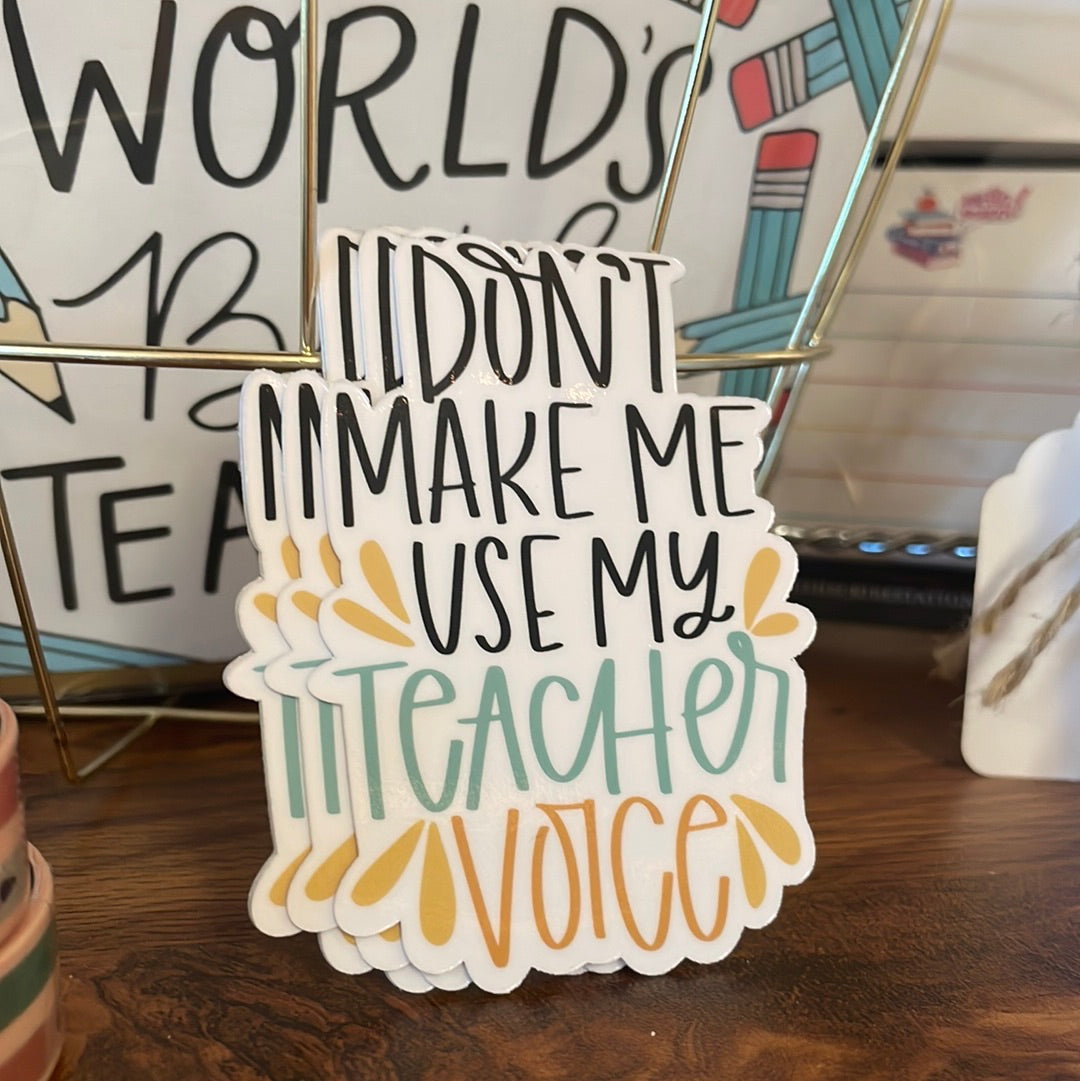 Teacher voice sticker