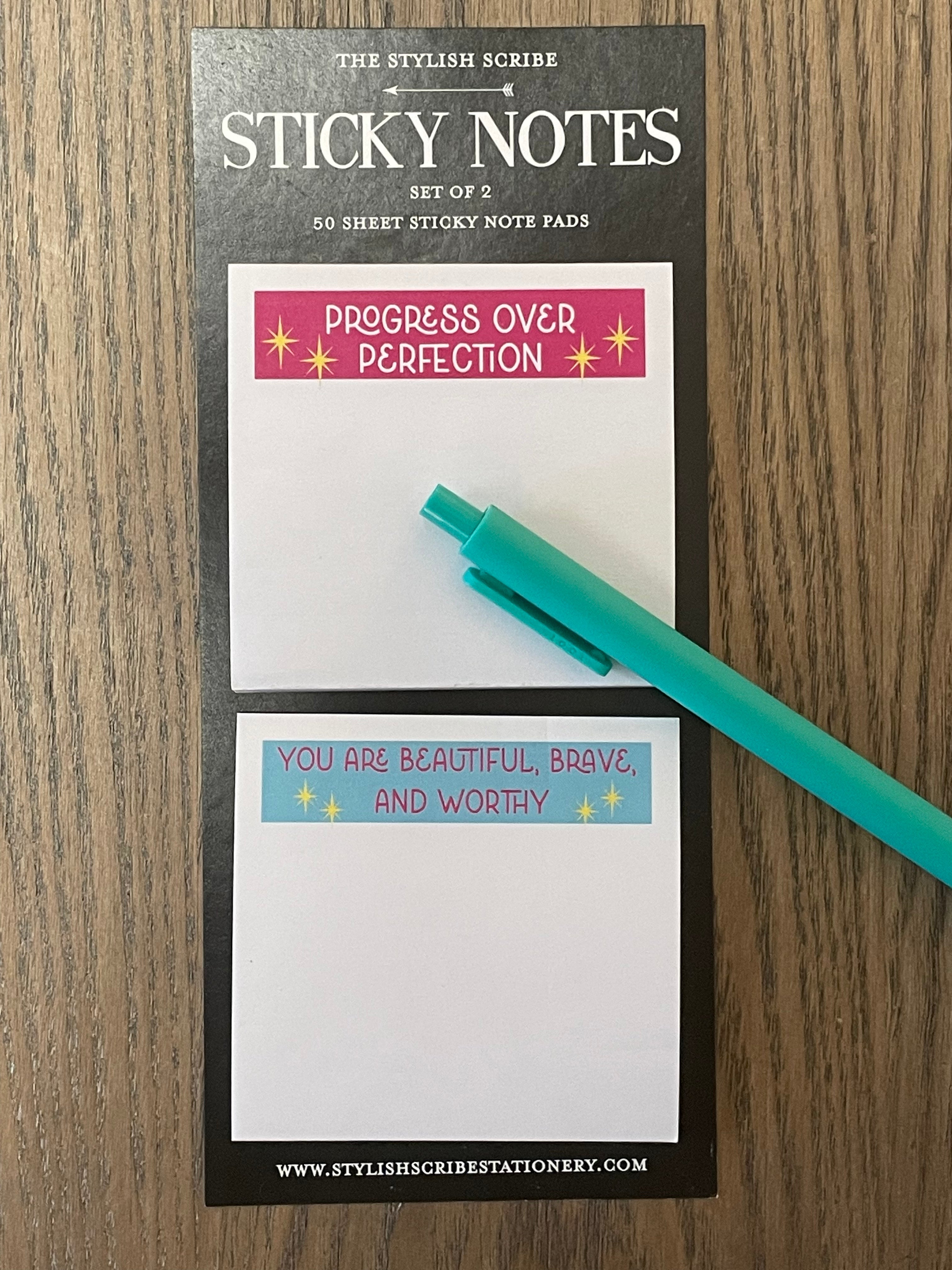 Motivating Sticky Note Motivational Sticky Note Set – Stylish Scribe Stationery