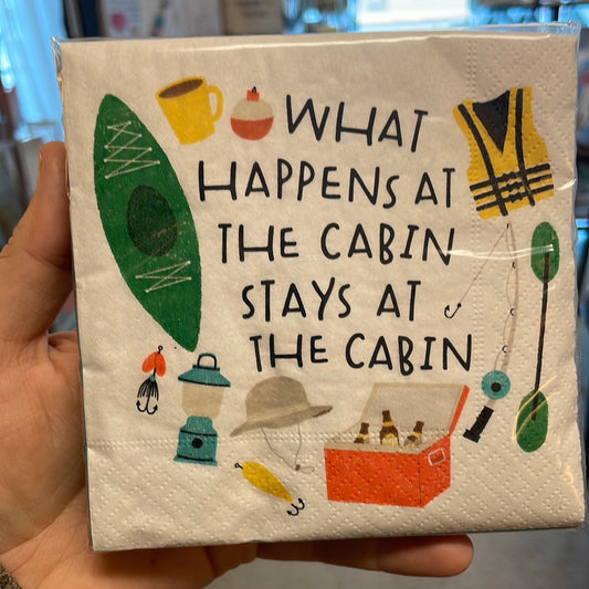 What Happens at the Cabin napkins