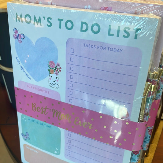 Moms to do list Notepad / Pen Set
