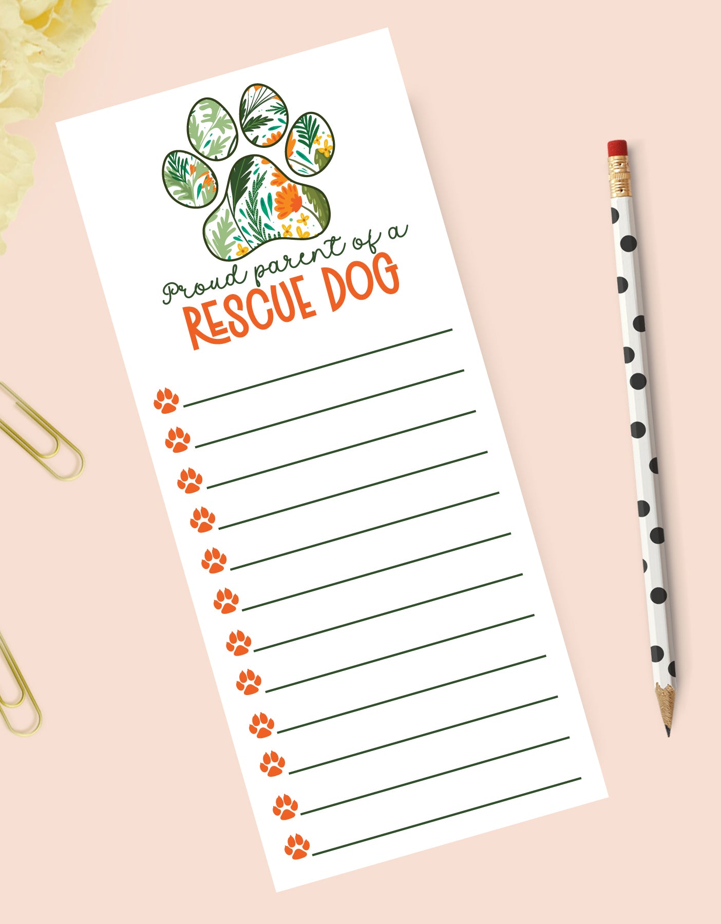 Rescue Dog Parent Notepad