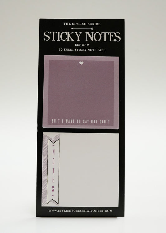 Snarky Purple sticky note set