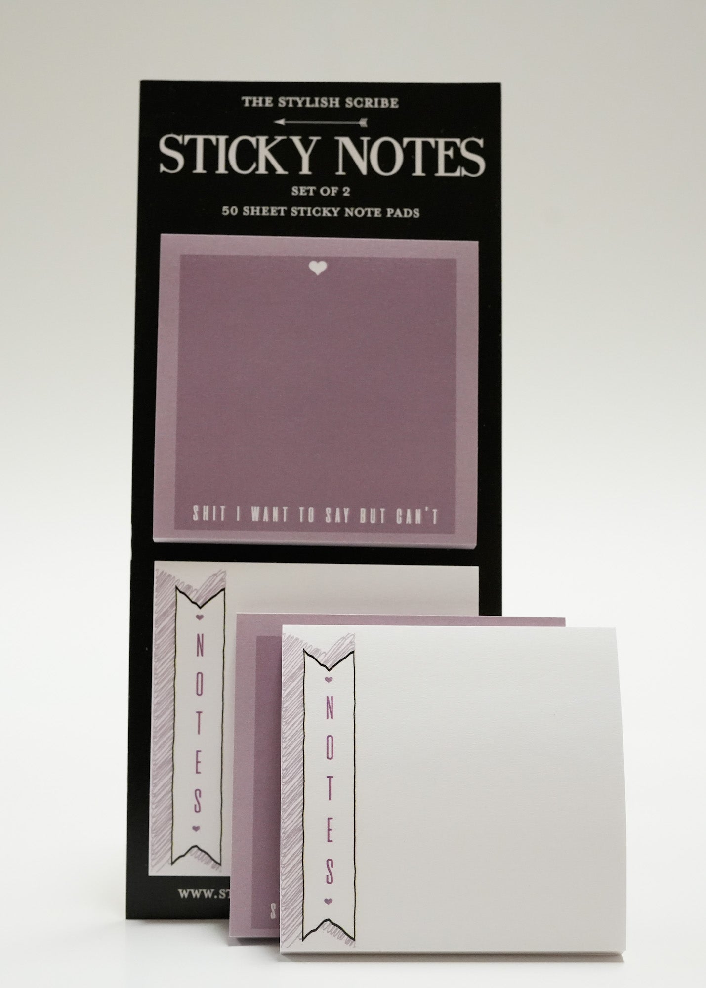 Snarky Purple sticky note set